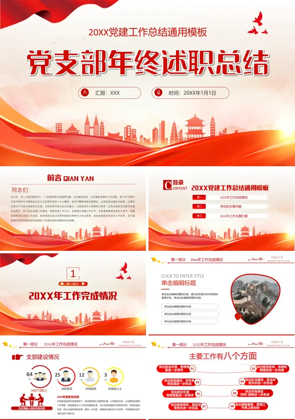 2024年党支部党建工作总结及下步工作打算PPT专题党课
