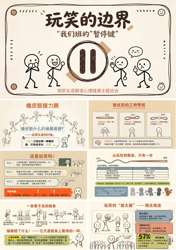 玩笑的边界——预防言语霸凌心理健康主题班会课件PPT含讲稿