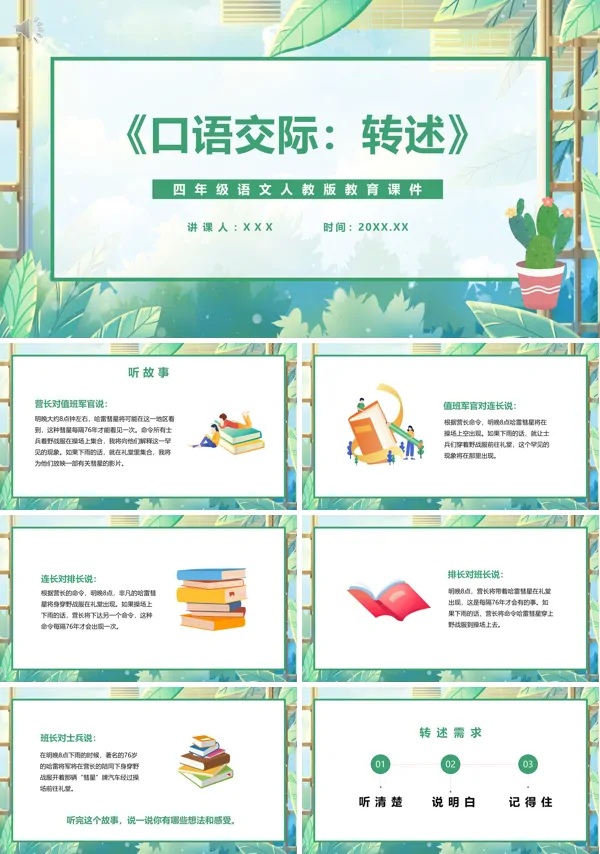 小学四年级下册语文转述PPT课件