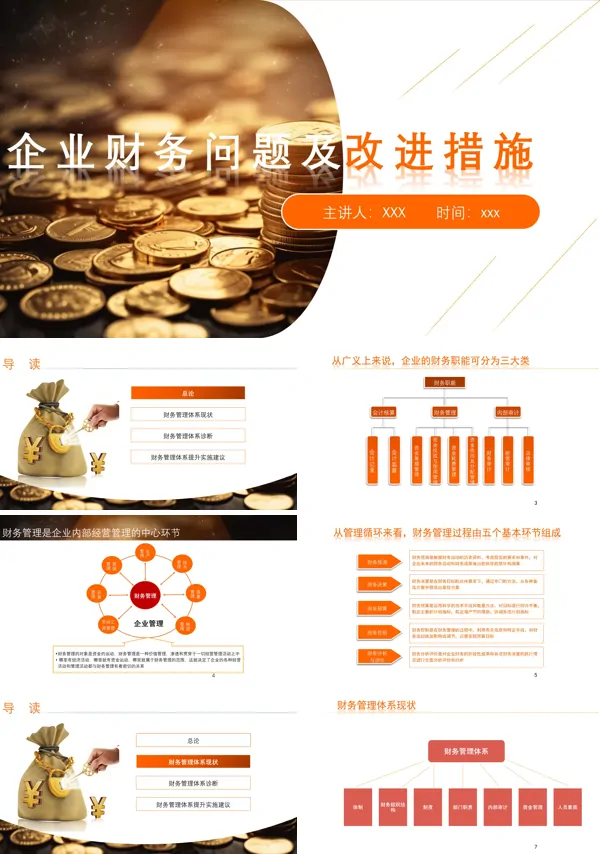 企业财务问题及改进措施PPT