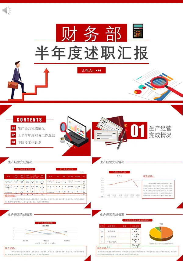财务年中述职汇报PPT
