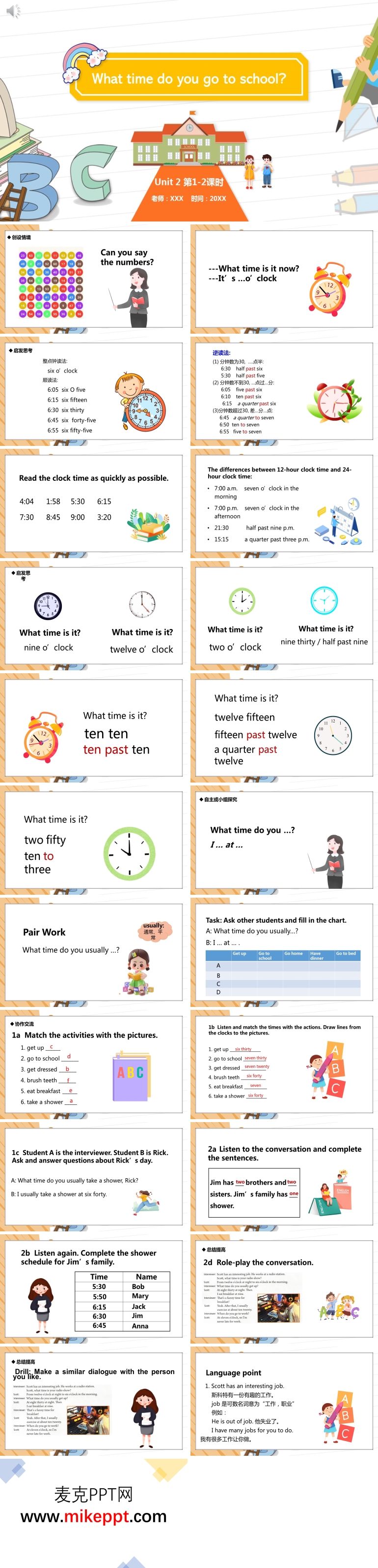  What Time Do You Go Toschool PPT PPT 