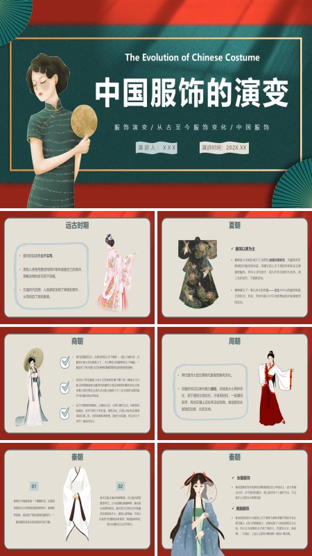 中国文化之中国服饰的演变PPT课件