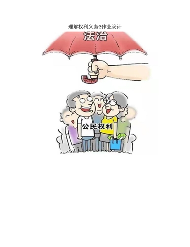 道德与法治八年级下册理解权利义务3作业设计（精选版）