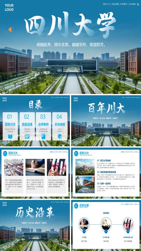 四川大学宣传介绍PPT