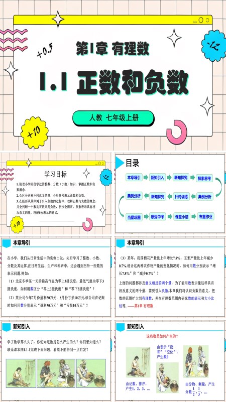 人教七年级数学上册1.1 正数和负数PPT课件含教案