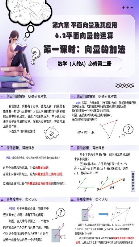 人教数学必修二6.2.1向量的加法PPT课件含教案