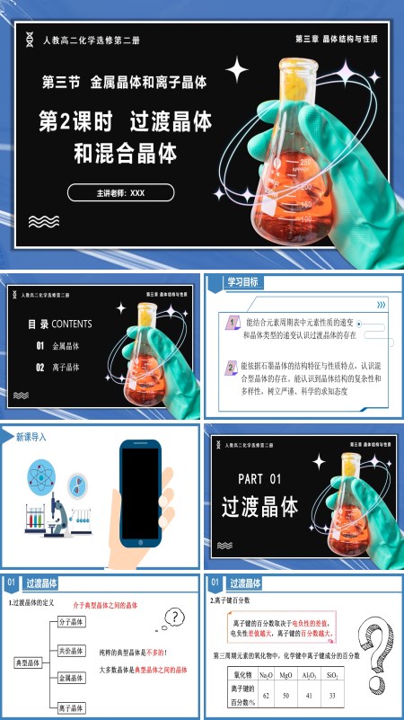 高二化学人教选修第二册3.3.2过度晶体与混合晶体PPT课件