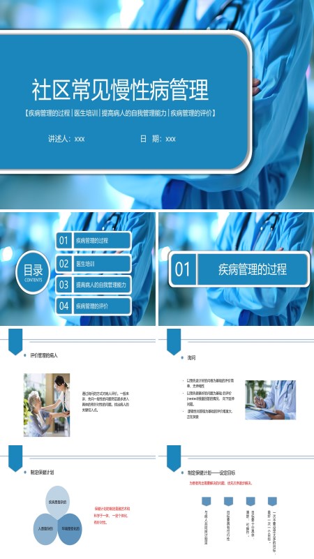 社区慢性病防治和管理培训课件PPT模板