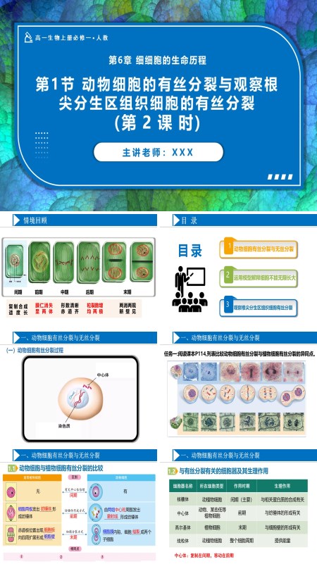 高一人教生物上册必修一6.1细胞的增殖（第2课时）PPT课件含教案