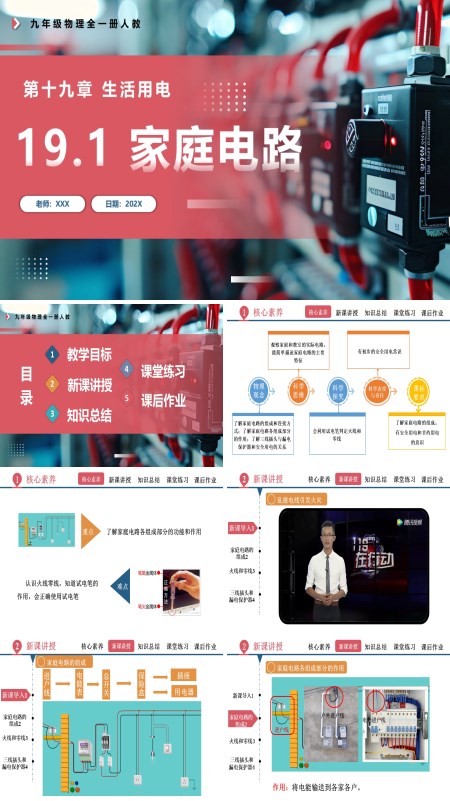 人教九年级物理全一册19.1家庭电路PPT课件含教案