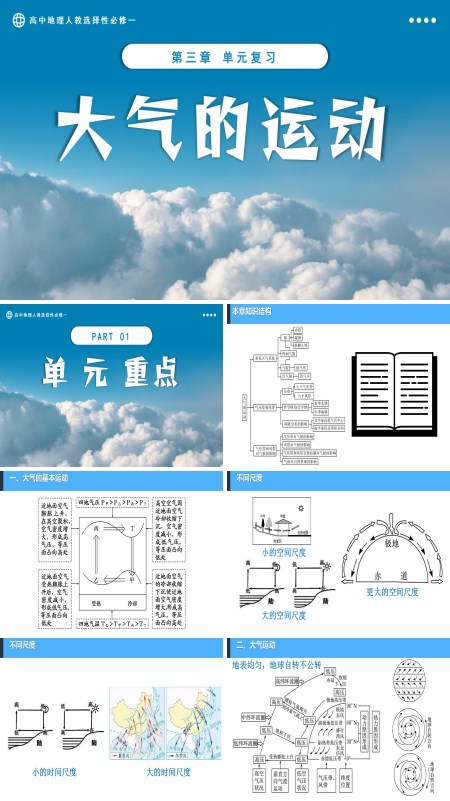 高中地理人教选择性必修一第三单元大气的运动单元复习课件PPT课件含教案