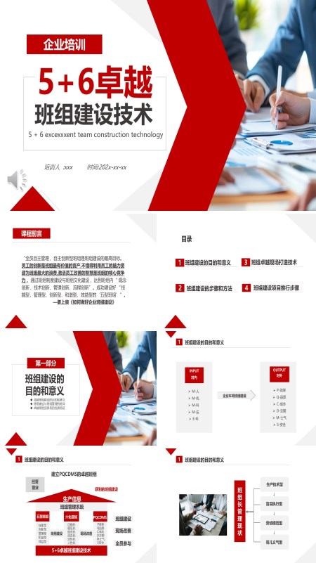企业班组建设培训课件PPT模板含讲稿