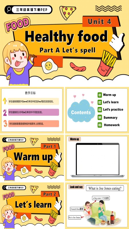 三年级英语下册Unit 4 第3课时 Part A Let's spell PPT课件含教案