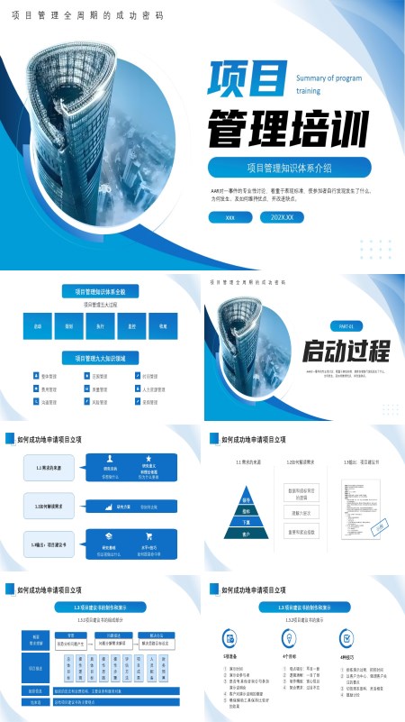 项目管理培训PPT模板含讲稿