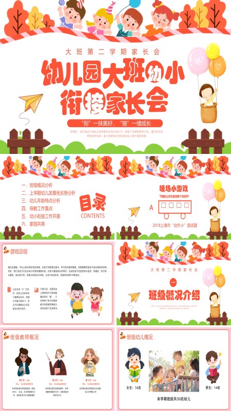 幼儿园家长会PPT模板含讲稿