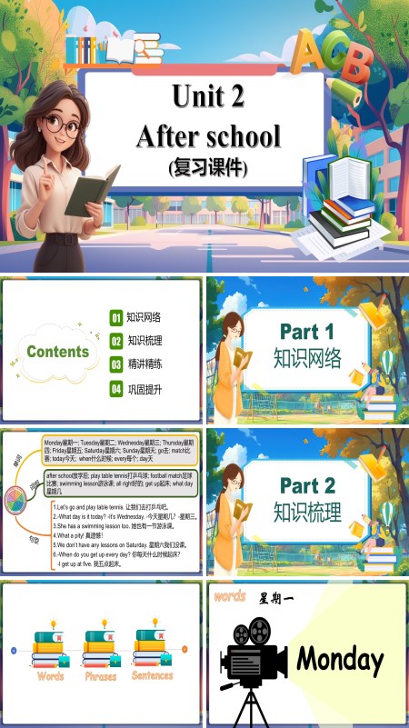 译林四年级英语下册Unit 2 After schoolPPT课件含教案