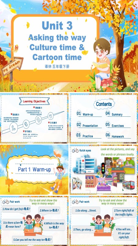 译林五年级英语下册Unit3第3课时Culture time&Cartoon timePPT课件含教案