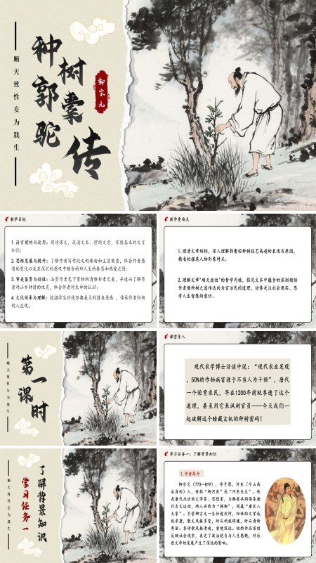 高二语文选择性必修下册《种树郭橐驼传》PPT课件含教案