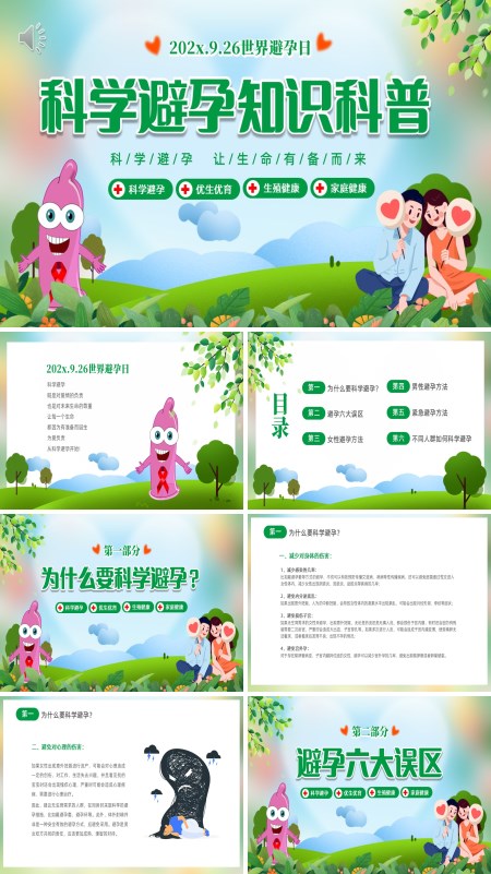 世界避孕日科学避孕知识科普课件PPT模板含讲稿