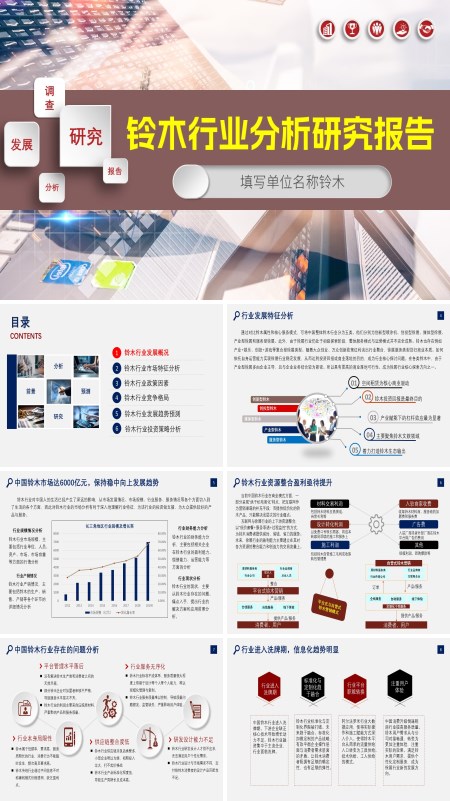铃木市场分析研究报告动态ppt模板含讲稿