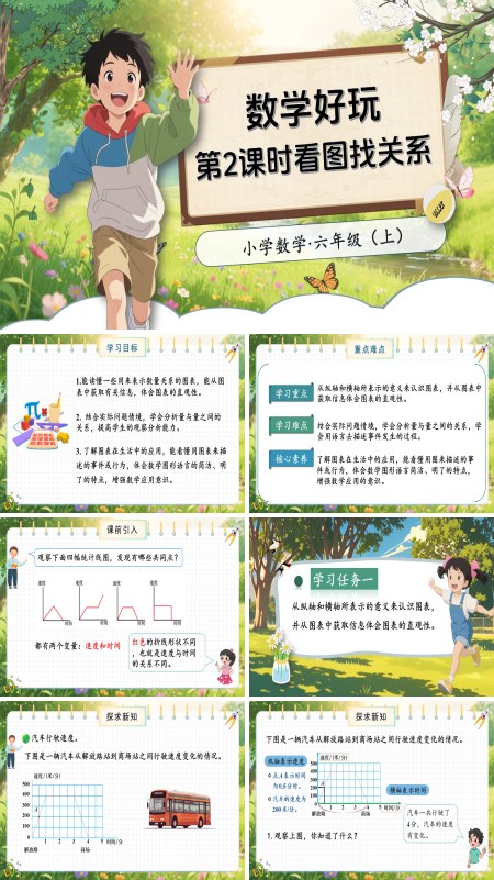 北师大数学六年级上册数学好玩第2课时看图找关系PPT课件含教案