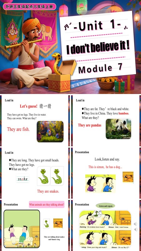 六年级英语上册外研Module 7 Unit1 I don't believe it!PPT课件含教案