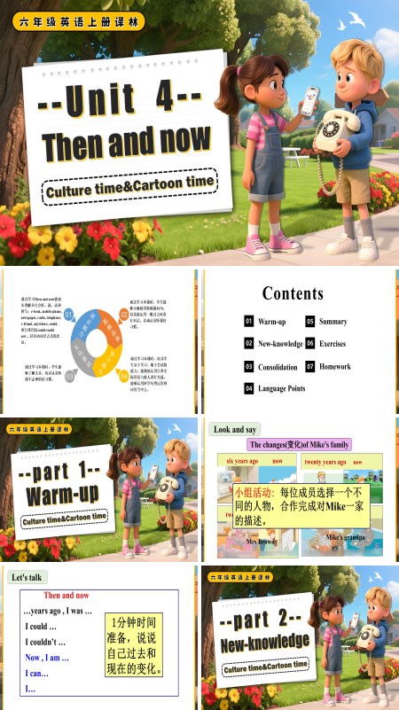 六年级英语上册译林Unit4 culture time cartoon time PPT课件含教案