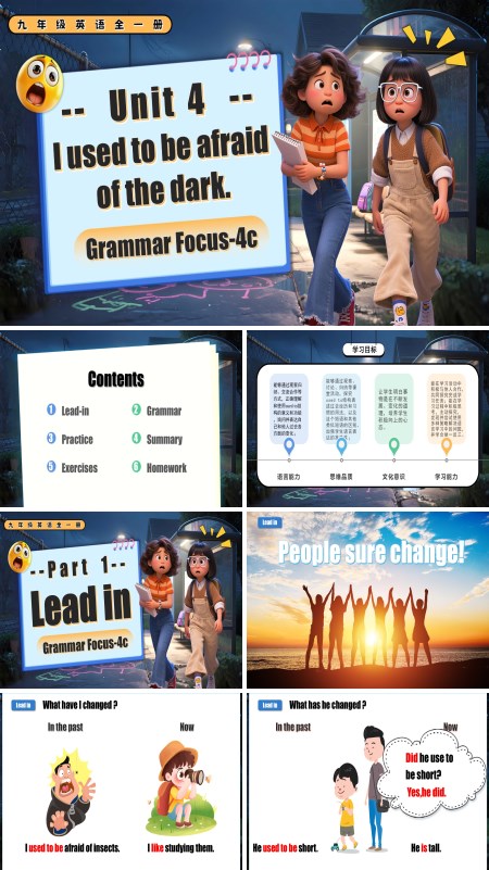 人教九年级英语全一册Unit 4 第3课时 (Section A Grammar Foucus-4c)PPT课件含教案