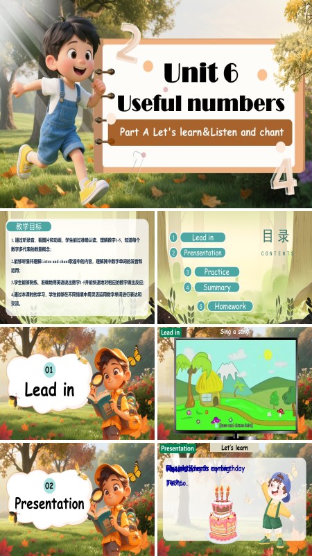 人教三年级英语上册Unit6第2课时Part A Let's learn＆Listen and chantPPT课件含教案