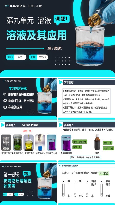 人教九年级化学下册课题1 溶液及其应用（第2课时）PPT课件含教案