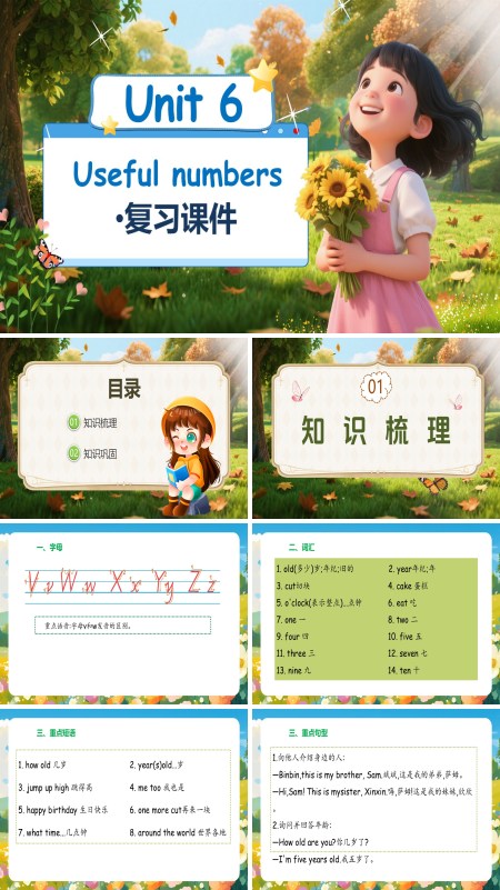 人教三年级英语上册Unit6Useful numbersPPT课件含教案