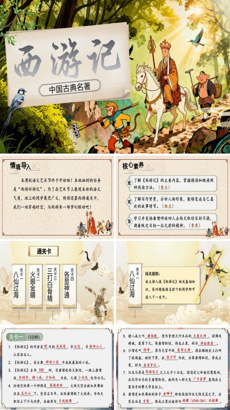 部编七年级语文上册整本书阅读西游记PPT课件含教案