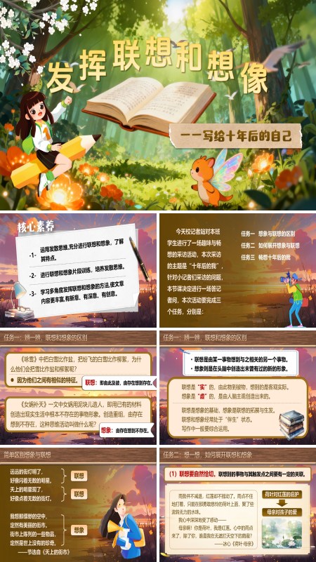 语文部编七年级上册写作：发挥联想和想象PPT课件含教案