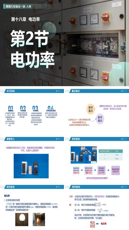 人教九年级全一册 第18章电功率第2节电功率（教学课件）PPT课件含教案