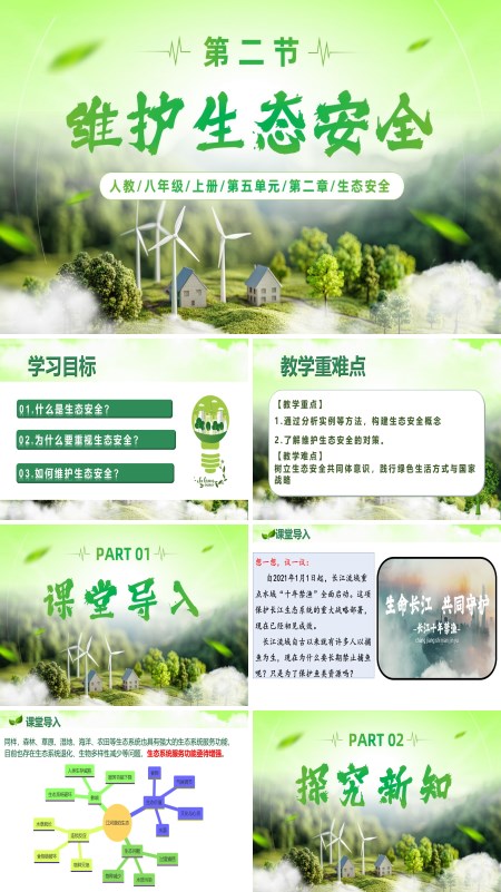 八年级生物上册人教 5.2.2 维护生态安全（教学课件）ppt课件含教案
