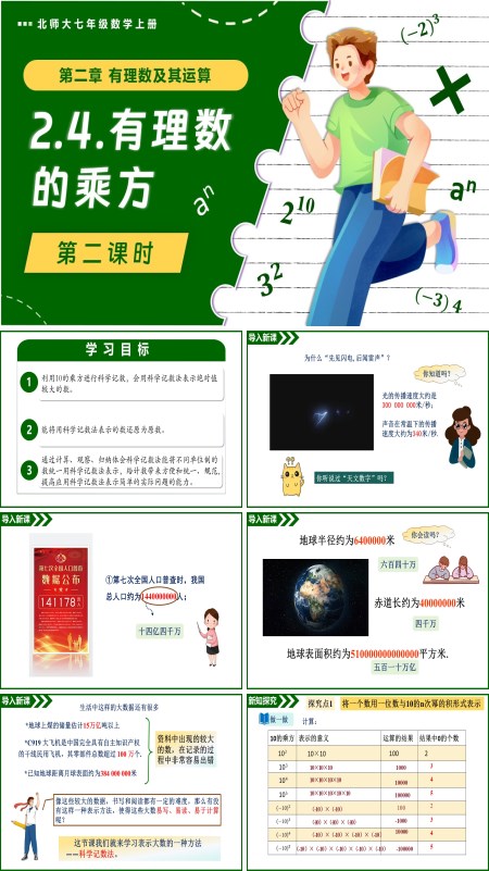 北师大七年级数学上册2.4有理数的乘方（第2课时）PPT课件含教案
