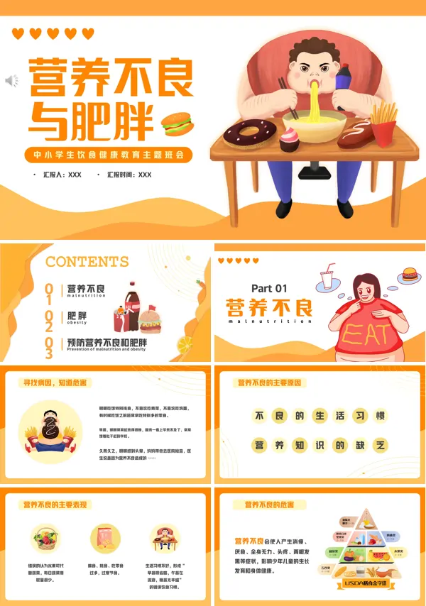 预防营养不良和肥胖健康知识PPT