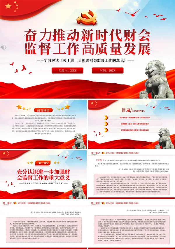 奋力推动新时代财会监督工作高质量发展PPT党课