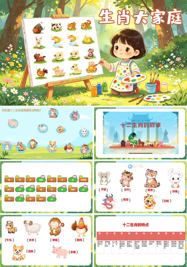 第一单元《生肖大家庭》一年级上册美术人教 ppt课件（教案）