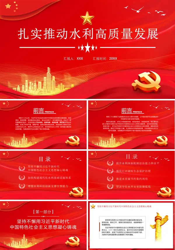 扎实推动水利高质量发展水利系统PPT专题党课