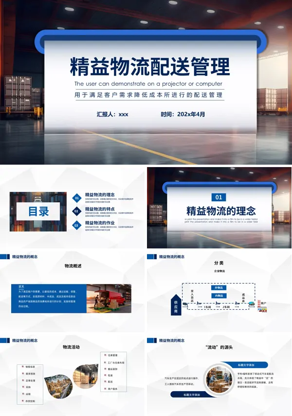 精益物流配送管理职场培训课件PPT模板含讲稿