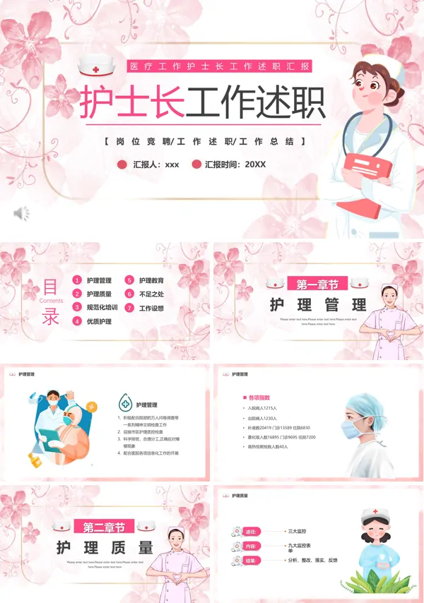 2023年护士长工作述职年终工作总结汇报PPT