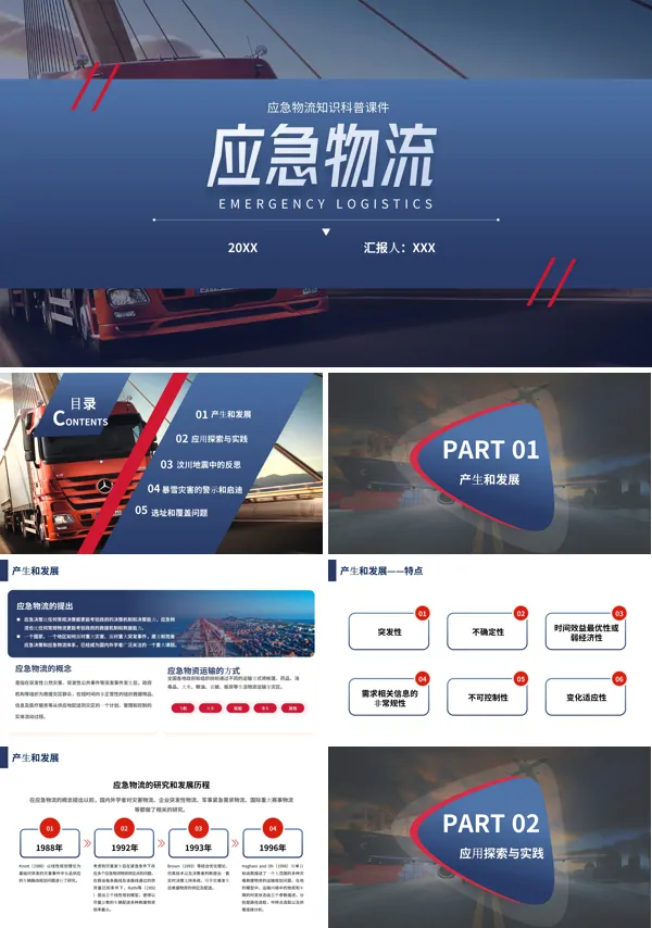 关于应急物流知识科普的PPT课件