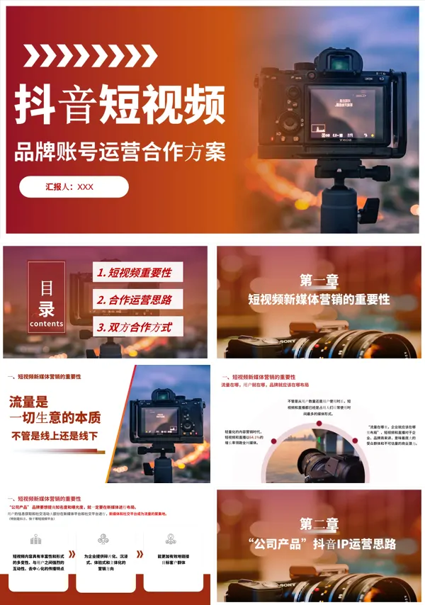 抖音短视频账号运营方案模板PPT
