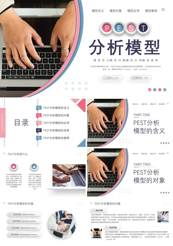 PEST分析模型企业培训课件PPT模板