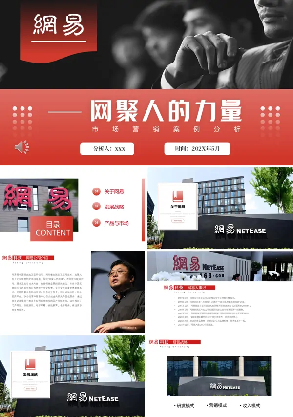 网易公司市场营销案例分析介绍PPT课件模板含讲稿