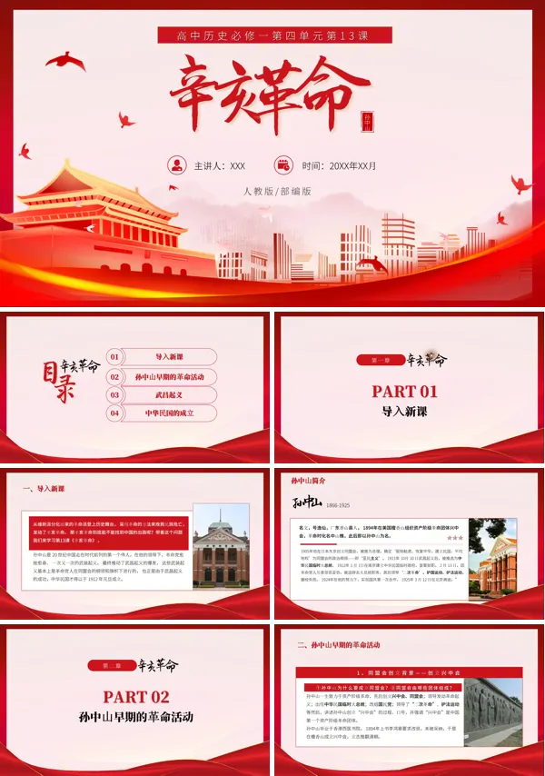 高中历史人教版必修一内容《辛亥革命》课件PPT