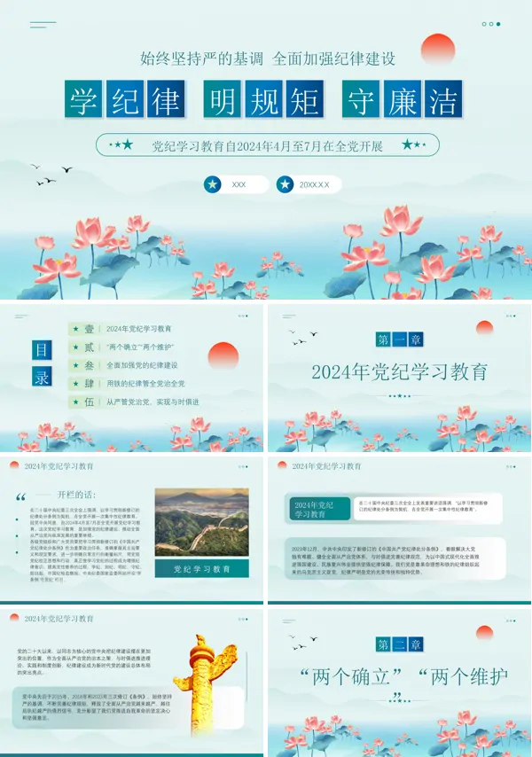 学纪律明规矩守廉洁党纪学习教育PPT专题党课