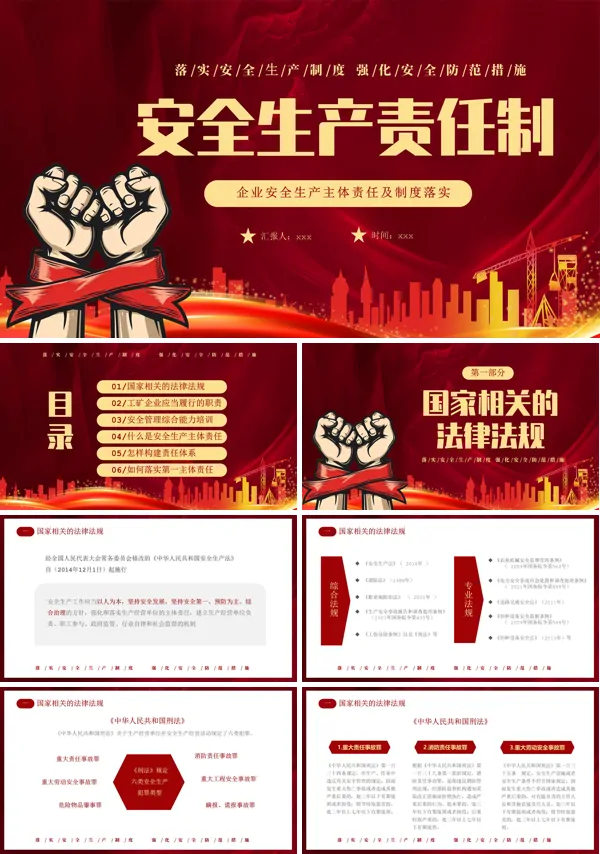 企业安全生产主体责任及制度落实ppt